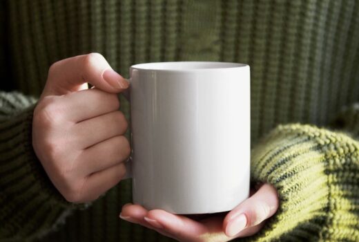 Holding mug